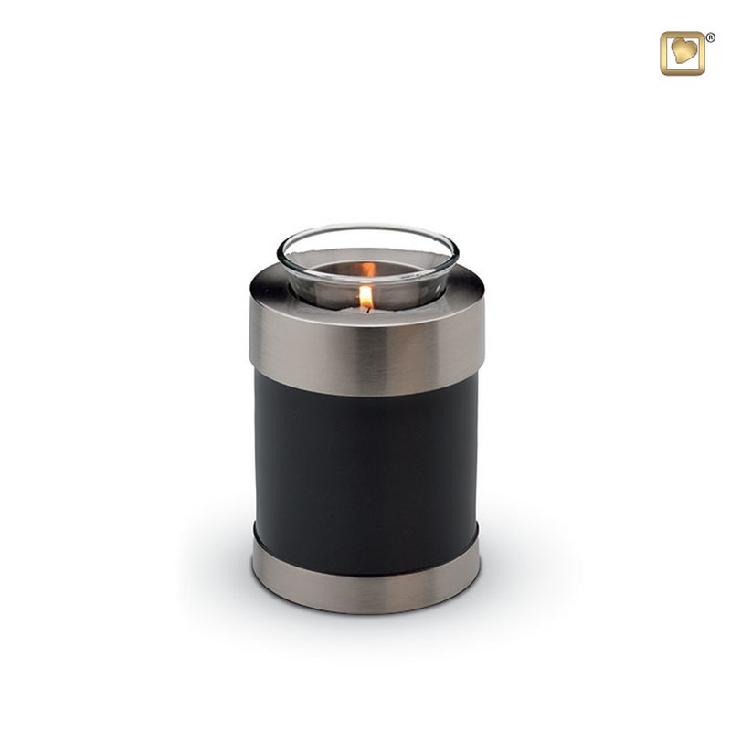 Waxinelichthouder zwart